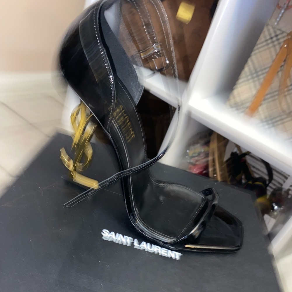 Yves Saint Laurent Vernice Chiffon Oro Antico 37  1/2 /7.5 - Picture 2 of 6